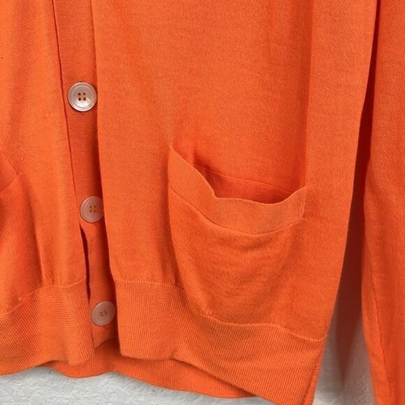 Ralph Lauren Purple Label Orange Cardigan - Picture 3 of 7